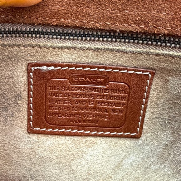 COACH Vintage Dakota Cassidy Small Saddle Box Grain Rare All Tan Crossbody Bag - Picture 8 of 13